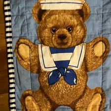 Baby Quilt DBL Sided Looney Tunes / Teddy Bear Handmade Size 30" x 41"