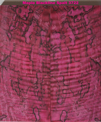 Stabilized Red Blackline Spalted Tiger Curl Maple scales #3722, 6 1/4 x 2 11/16''