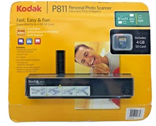 Kodak Handheld Personal Photo Scanner P811 Document Negative + 4 GB SD Card NEW