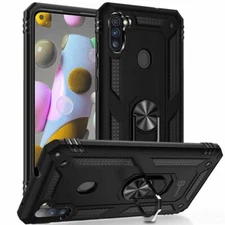 For Samsung Galaxy A11 Case,Ring Kickstand Phone Cover Heavy Duty Slim Magnetic