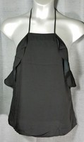 Mink Pink Womens Medium Black Ruffle Front Tank Mink Pink Womens Medium Black Ruffle Front Tank