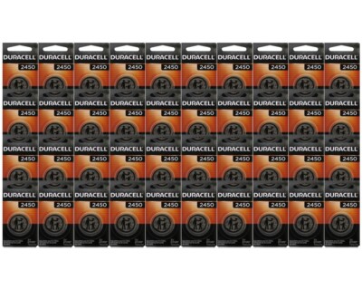 Duracell Size CR2450, Lithium, Button & Coin Cell Battery 40 Pack