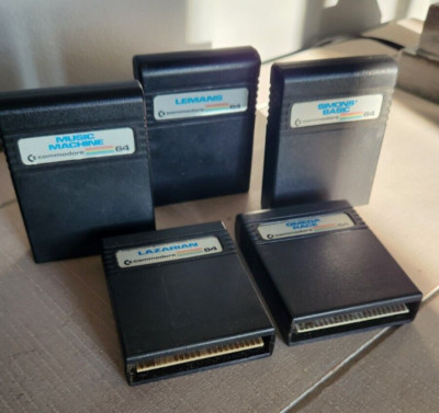 Vintage Commodore 64 C64 Video Game Cartridges (Lot 0f 5)   UN-TESTED