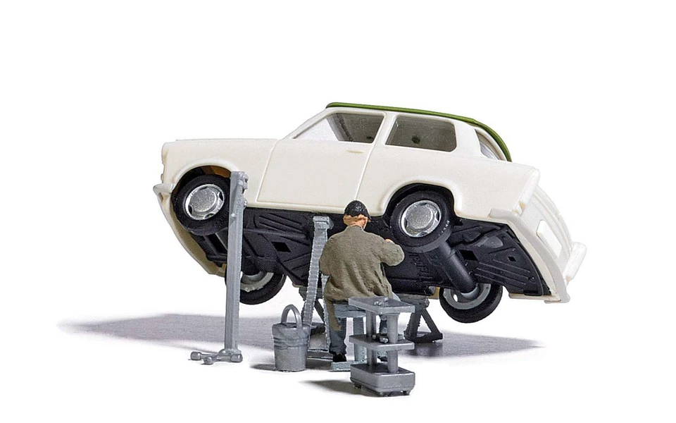 Busch H0 7938 A-Set: Hebevorricht.Trabant H