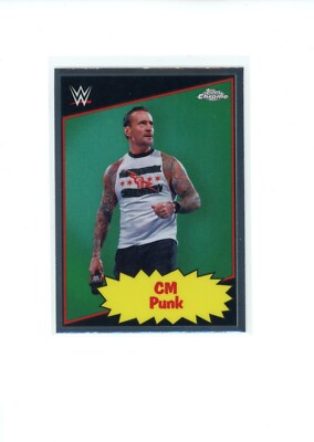 2025 Topps Chrome WWE Wresting CM Punk #85TC-CM 1985 Topps Current Base Insert