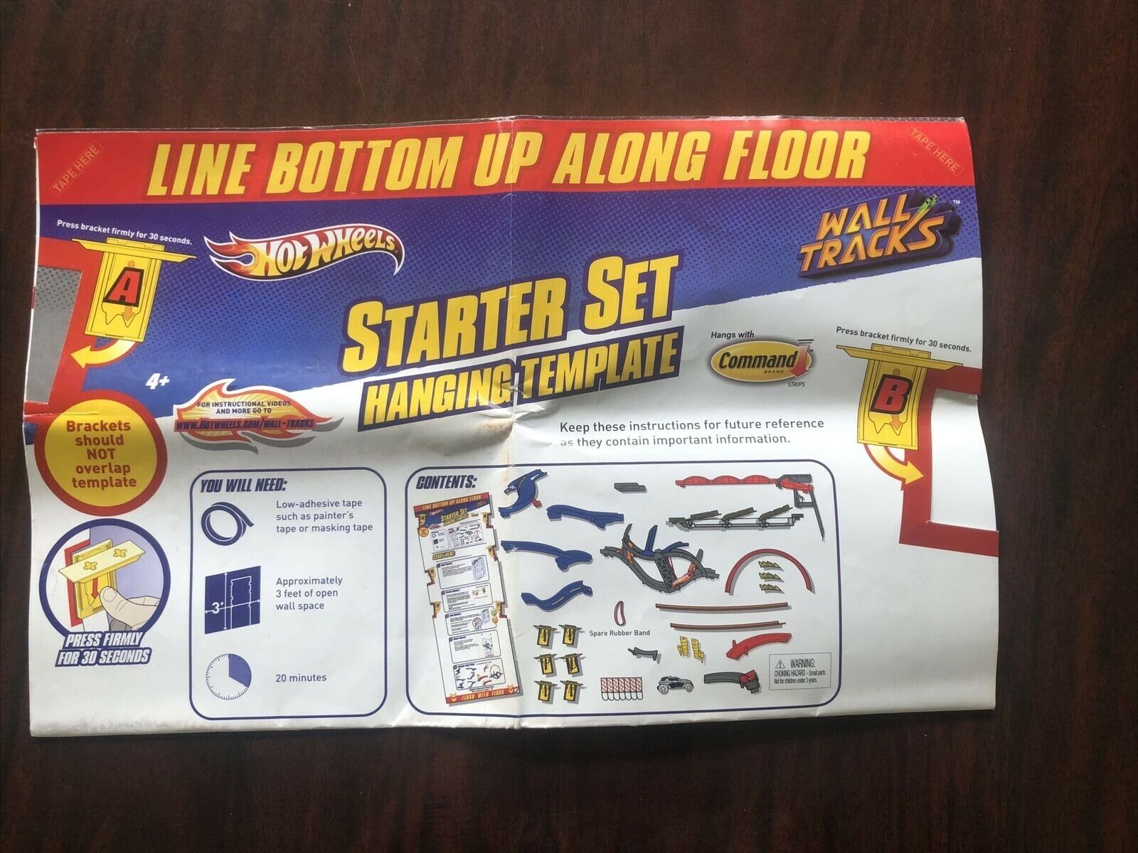 Hot Wheels Mattel Wall Tracks Templates Only - STARTER SET