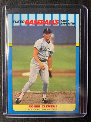 1988 Fleer Baseball's League Leaders Roger Clemens #6 of 44 Red Sox!!!