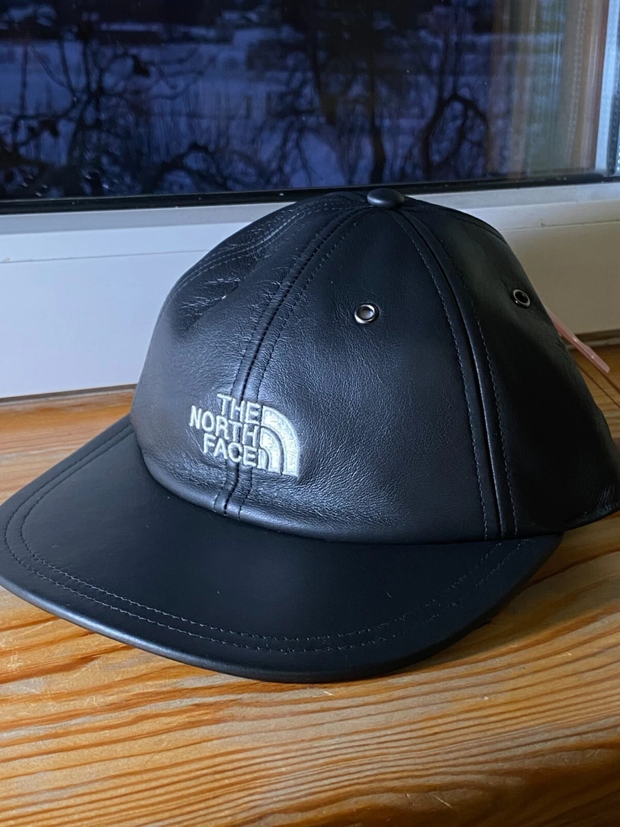 Supreme The North Face Lambskin Leather 6-Panel Cap Black