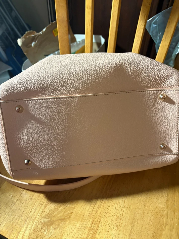 Versace Collection Blush Pink Pebbled Leather Top Handle Satchel/Crossbody - Image 2 of 4