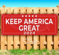 TRUMP KEEP AMERICA GREAT 2024 Advertising Vinyl Banner Flag Sign Many Sizes MAGA