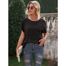 Pocketed Round Neck Short Sleeve T-Shirt