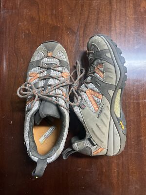 Merrell Siren Sport Olive Orange Hiking Mesh Sneakers Shoes