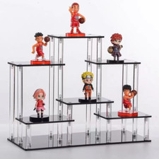 Clear Acrylic Risers Display Shelf for Cosmetic, Doll, Storage Rack Organizer