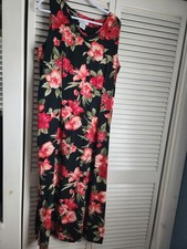AGB Byer Floral Sheath Maxi Dress XL Sleeveless Timeless Romantic Cottagecore 