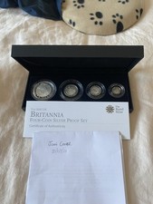 2010 BRITANNIA SILVER PROOF ROYAL MINT 4 COIN SET