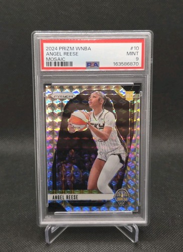 2024 Panini Prizm WNBA #10 Angel Reese RC Mosaic Prizm 1/3 Rookie PSA 9 Mint
