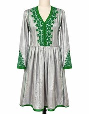 Bohemian Handmade Ethnic Tunic Dress Embroide...
