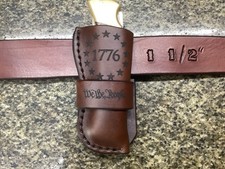 Leather Folding Knife Case Sheath Buck 110 Size Sheath Only 