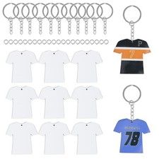XKCWXY 72Pcs Double Sided Sublimation Keychain Blanks Bulk, MDF Large, White