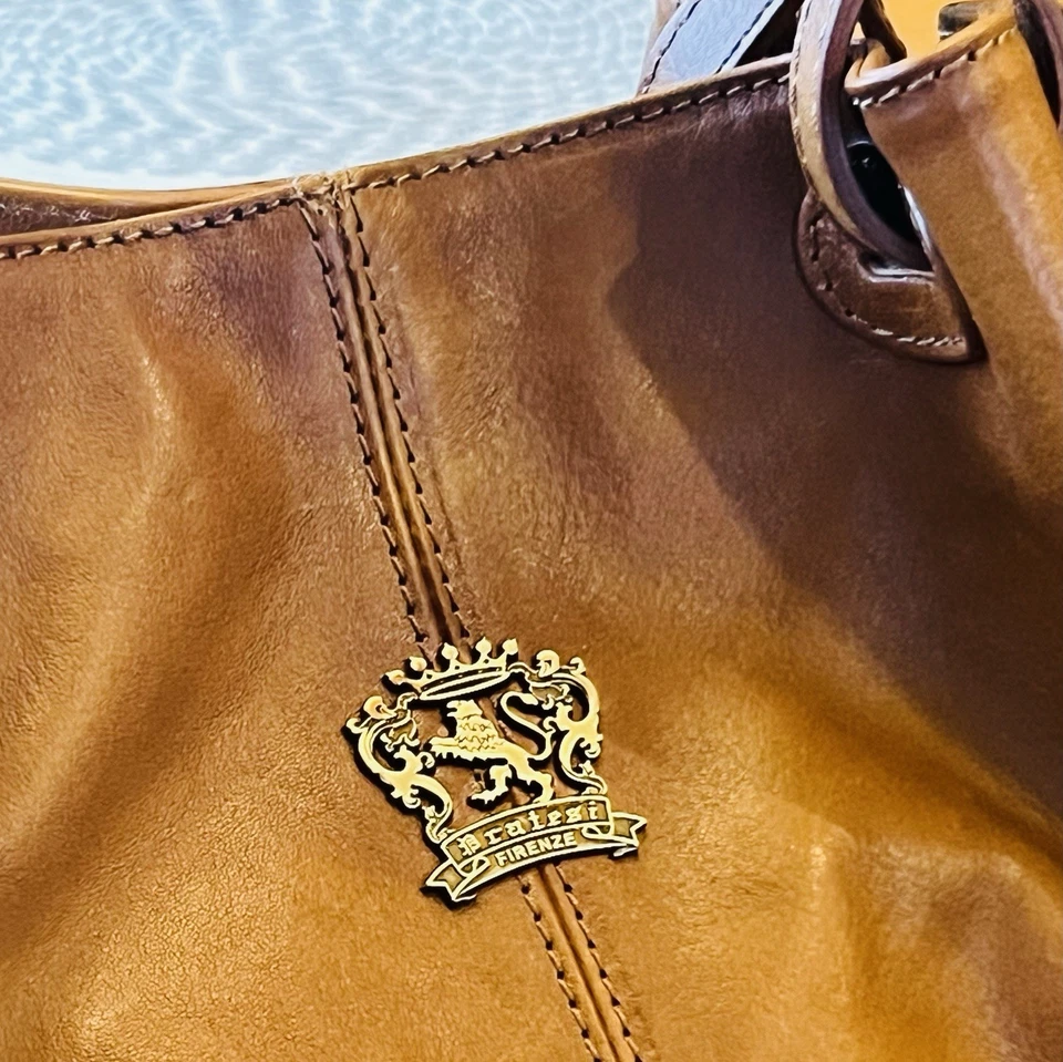 Pratesi Collodi Brown Italian Leather shoulder tote bag NWT - Image 4 of 4