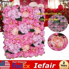 6Piece DIY Rose Artificial Flower Wall Panels Wedding Party Wall Backdrop Decor