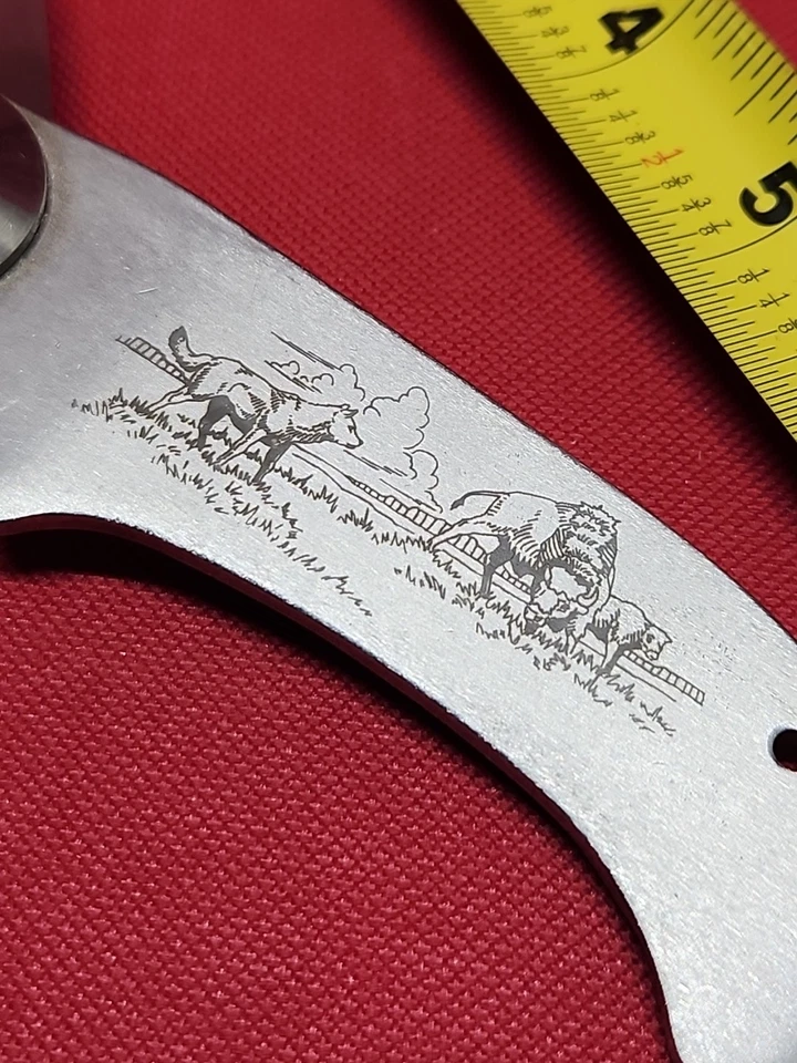 Винтажный Вайоминг нож Corp. порошок реки папка поворотный замок нож с оригинальной коробкой! - Изображение 3 из 4