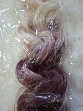 Haarextensions Burgund Weiss Ozeanwellen für Dreads 50,8 Cm