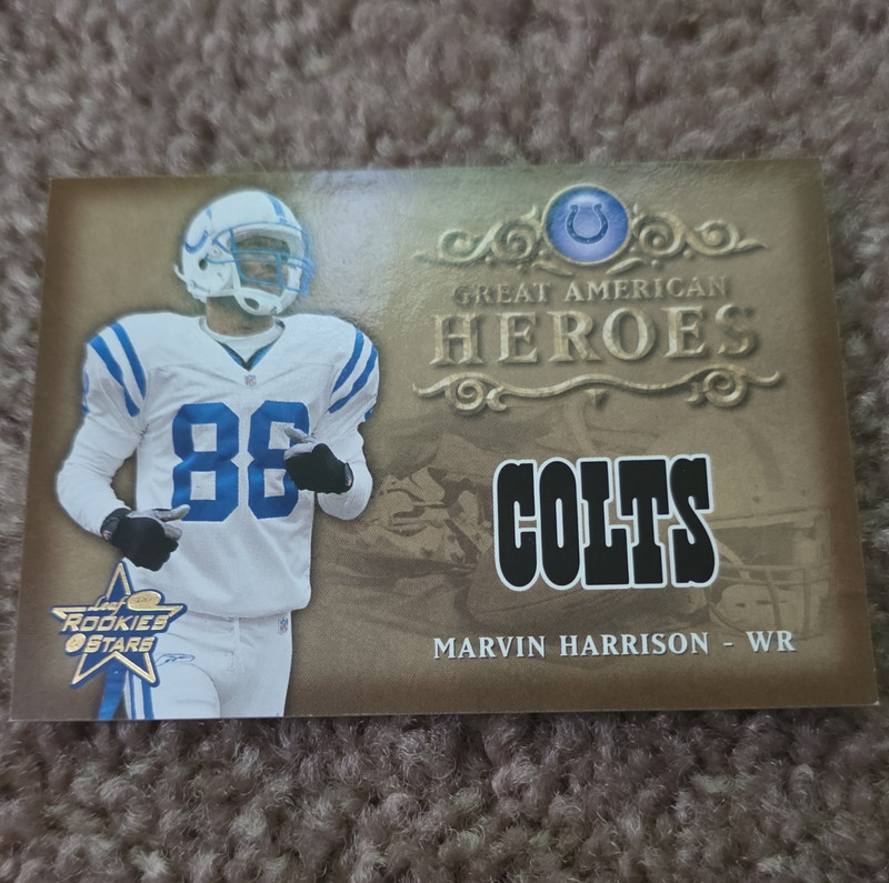 Donruss 2002 Rookies & Stars Great American Heroes Marvin Harrison /2000