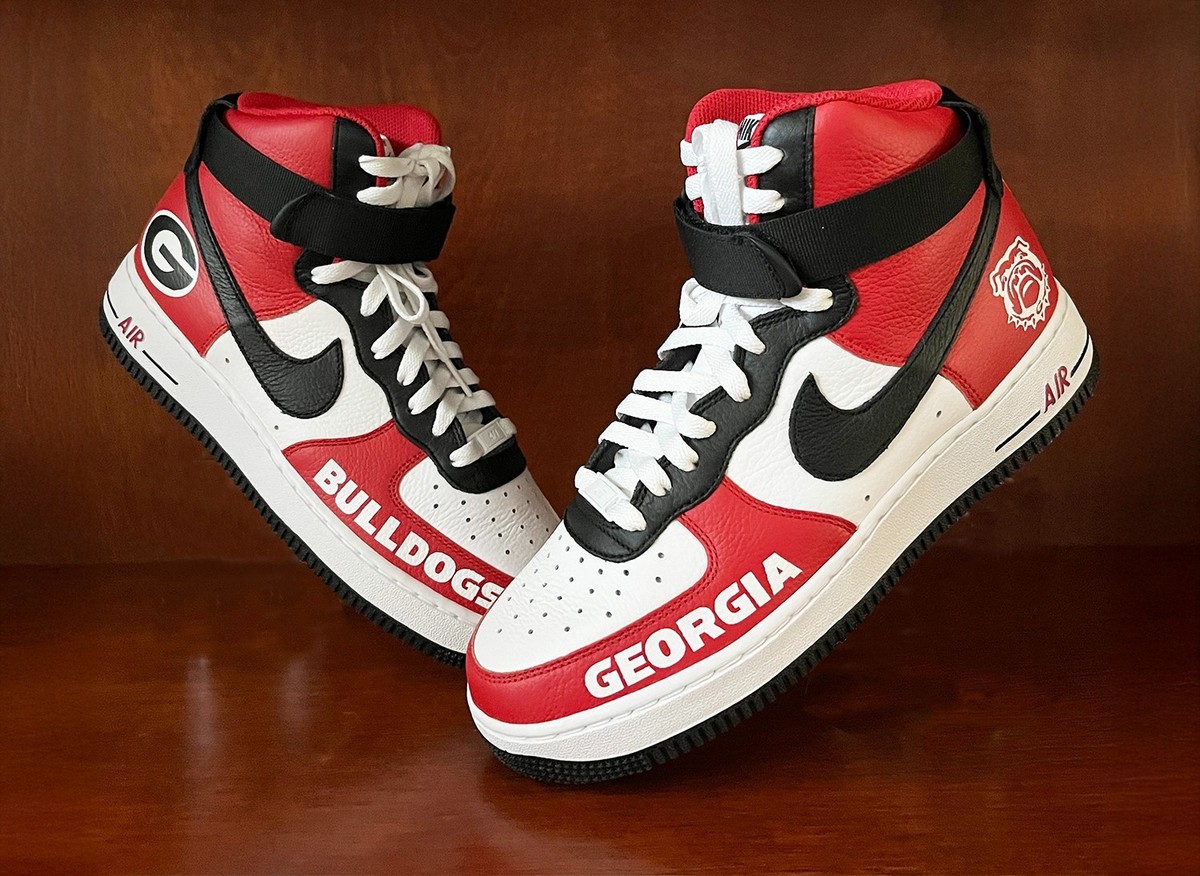 UGA Georgia Bulldogs Custom Painted Nike Air Force 1 High | eBay display picture 2