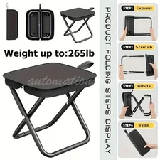 2025 Small Folding Camping Stool Portable Folding Chair for Travel Hike Fishing