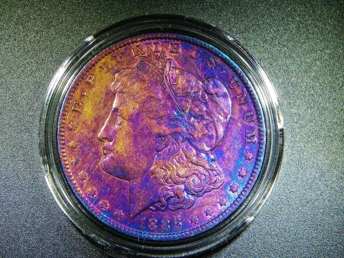 Circulated Silver 1886 Year Morgan US Dollars (1878-1921) for sale