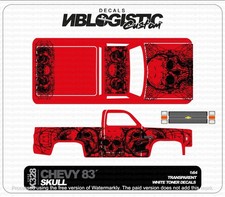 '83 CHEVY SILVERADO Custom WaterSlide Decal for hot wheels 1/64 v2