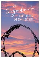 Jugendweihe Karte Mit Umschlag, Unverpackt, Achterbahn
