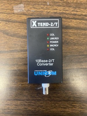 Unicom ETP-20038T Xtend-2/T Ethernet Media Converter 10Base-2/T