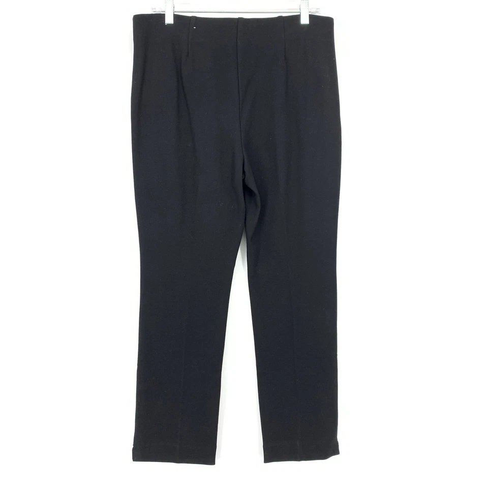 Chicos Ponte Slim Leg Pants Womens Sz 1.5P US 10P Black Pull On Elastic Waist - Image 2 of 4