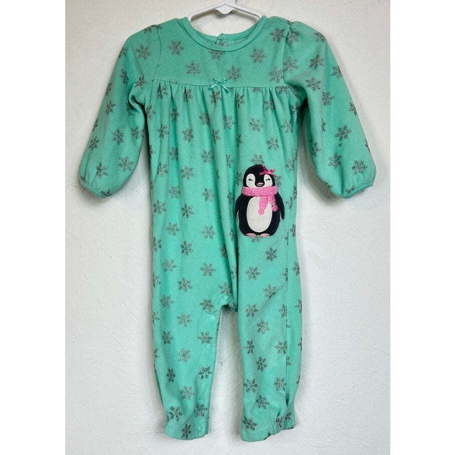 Just One You By Carters Green Long Sleeve Sleeper Girl's 12 Months