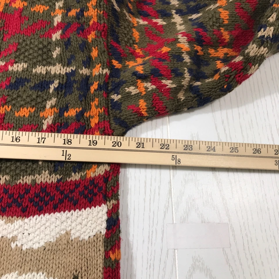 Cárdigan Suéter Vintage Islas del Norte M Tejido a Mano Naturaleza Exterior Casa Años 90 Foto 4 de 4
