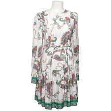 Nvsco, Kleid, Größe: 36, Weiß/Mehrfarbig, Baumwolle/Leinen, Paisley, Damen #zQ4