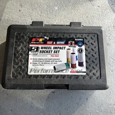 Performance Tool W32902 5 Pc 1/2" Impact Drive Thin Wall Imperial Metric Sockets