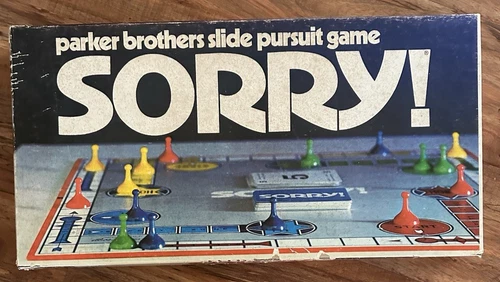 Vintage 1972 Parker Bros No 390 SORRY! Board Game - Complete