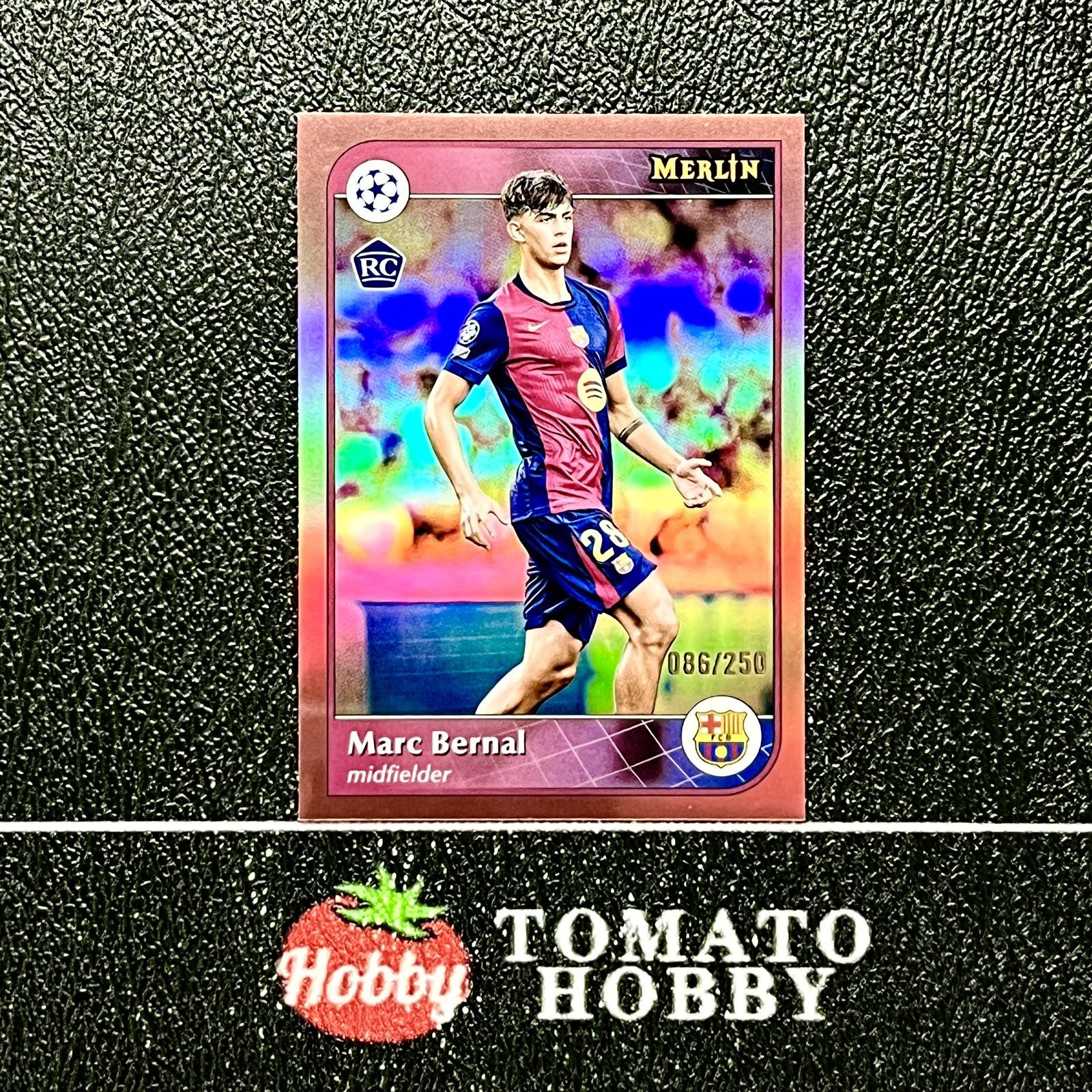 MARC BERNAL RC /250 ROSE GOLD REFRACTOR TOPPS MERLIN CHROME UEFA 2024-25