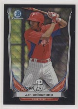 2014 Bowman Draft Top Prospects Chrome Black Wave Refractor JP Crawford 06z2