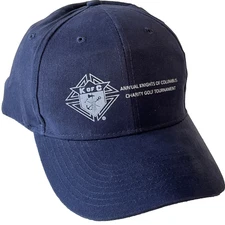 Knights Of Columbus Golf Tournament Hat Adjustable Made By Vitronic Navy Blue