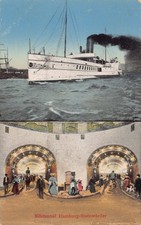 Ansichtskarte St. Pauli Elbtunnel Hamburg Fu�...