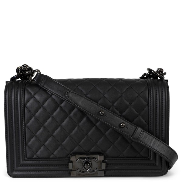 72490 echt Chanel schwarz Leder 17S JUNGE MEDIUM SO SCHWARZ Schultertasche