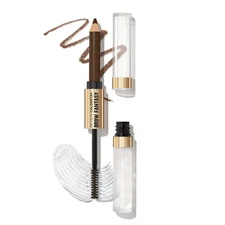 All in One Eyebrow Duo Pencil and Gel Medium Brown 16HR Smudge Proof Wear