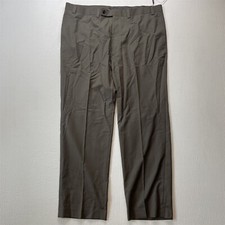 NEW Calvin Klein 40x30 Green JRMYP Flat Front Suit Trouser Mens Dress Pants