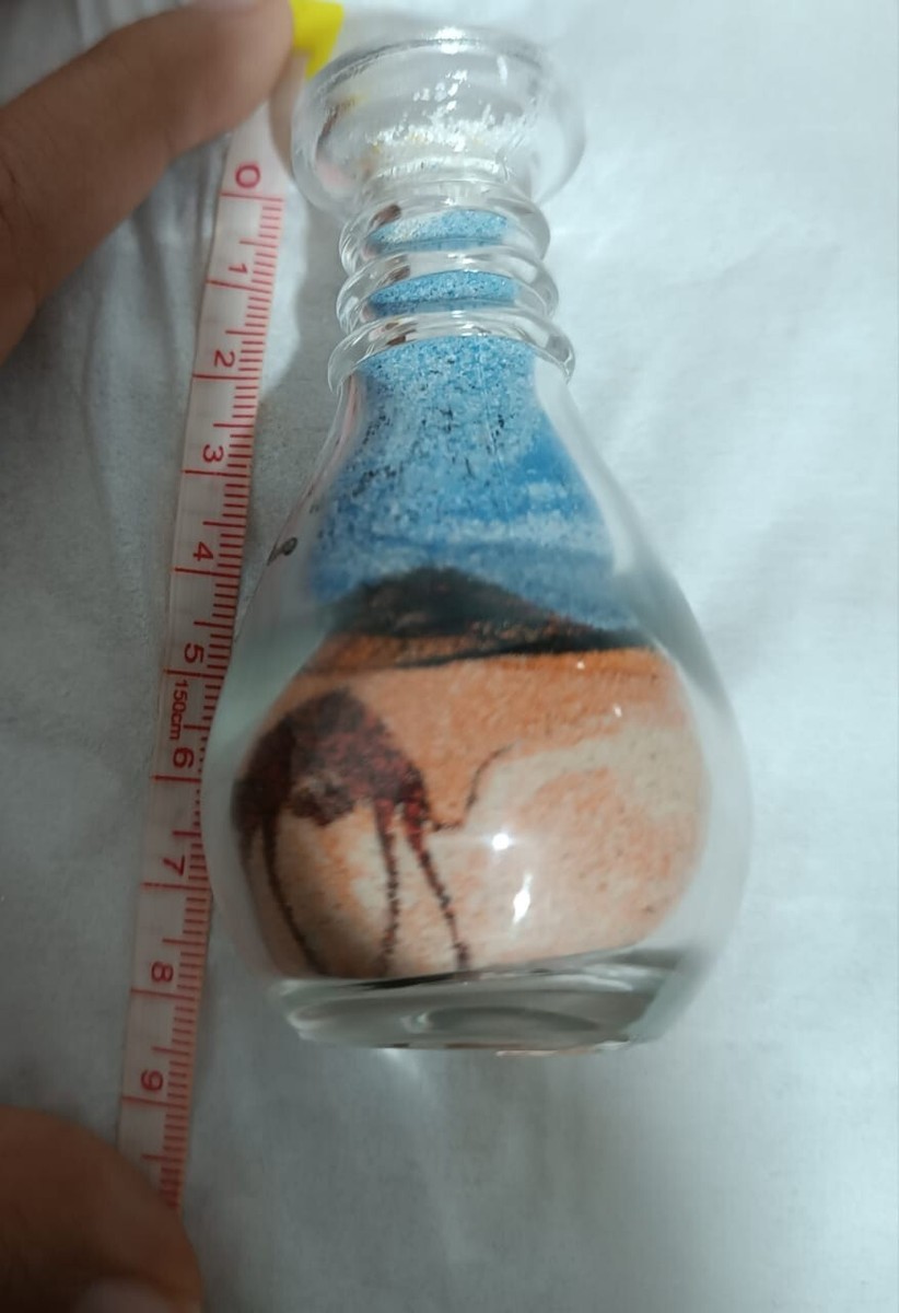 SAND GLASS BOTTLE JORDAN DESERT ART HAND MADE HOME DECOR SMALL