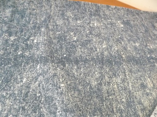 HANDMADE BLOUSON VALANCE denim blue W/ white lace 58W x 14.5" - Picture 12 of 12