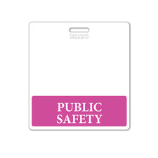 5 Pack - Public Safety Badge Buddy Oversized Horizontal XL ID Badge Backer